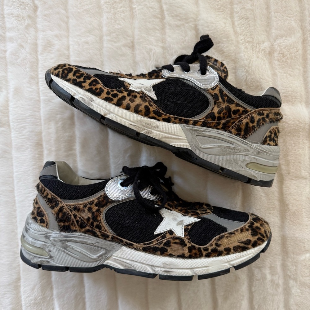 Golden Goose DAD-STAR 40 pony hair leopard sneaker